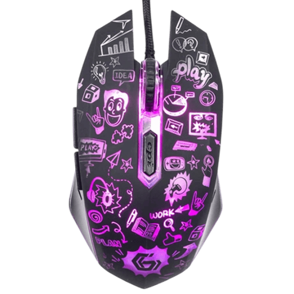 Mouse Gembird MUS-6B-GRAFIX-01 USB / Black photo 1