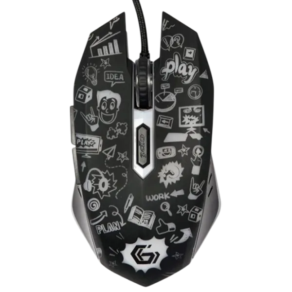 Mouse Gembird MUS-6B-GRAFIX-01 USB / Black photo 2