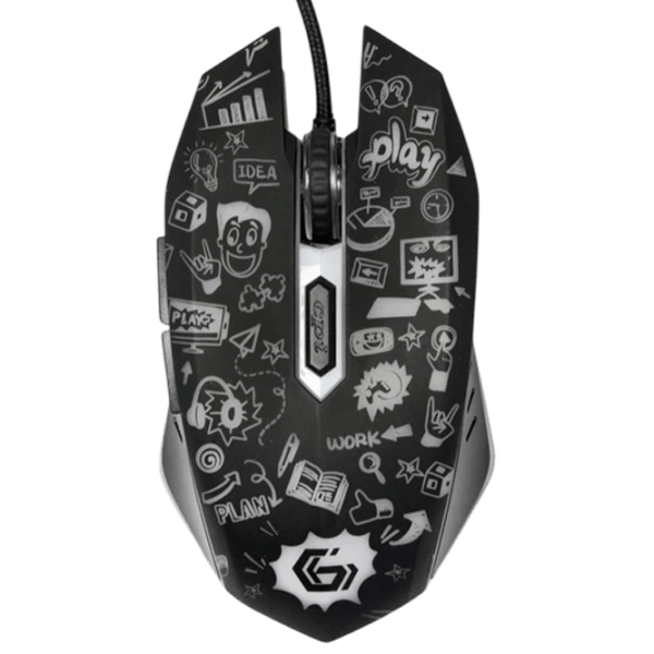 Mouse Gembird MUS-6B-GRAFIX-01 USB / Black photo 2