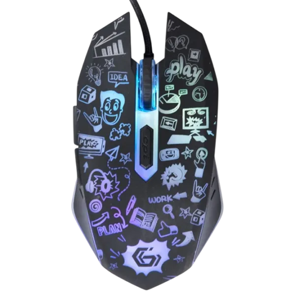Mouse Gembird MUS-6B-GRAFIX-01 USB / Black photo 3