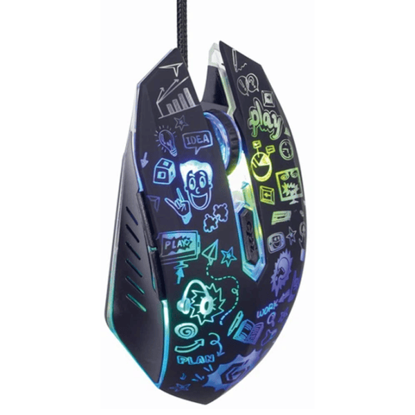 Mouse Gembird MUS-6B-GRAFIX-01 USB / Black photo 4