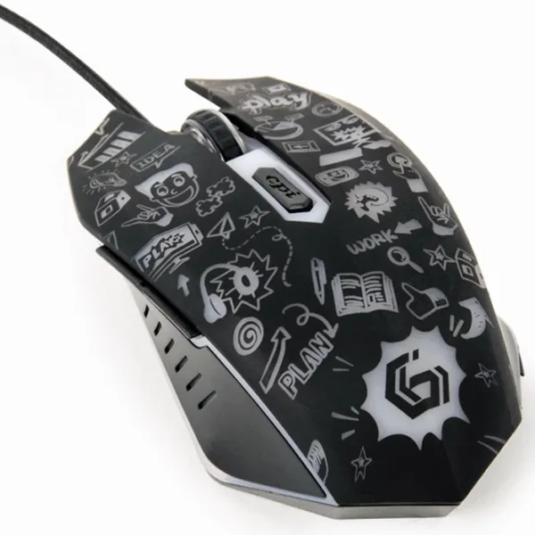 Mouse Gembird MUS-6B-GRAFIX-01 USB / Black photo 7