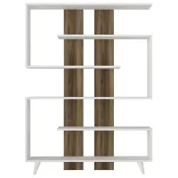 Стеллаж Trendy Rain 162 x 120 x 20см cm / ЛДСП / Oреховый