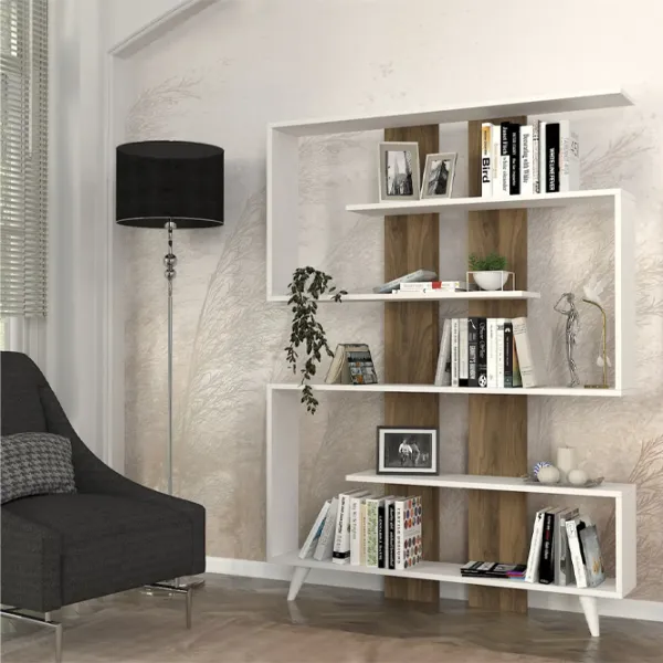 Etajeră Trendy Rain 162 x 120 x 20 cm / PAL / Walnut photo 5