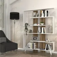 Etajeră Trendy Rain 162 x 120 x 20 cm / PAL / Walnut photo 5