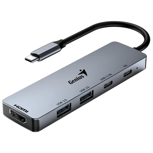 Adaptor Genius UH-500 USB Type-C / Gray photo 1