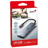 Адаптер Genius UH-500 USB Type-C / Серый photo 2