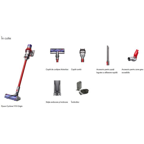 Вертикальный пылесос Dyson V10 Origin (2022) 525 Вт / Серый Красный photo 7