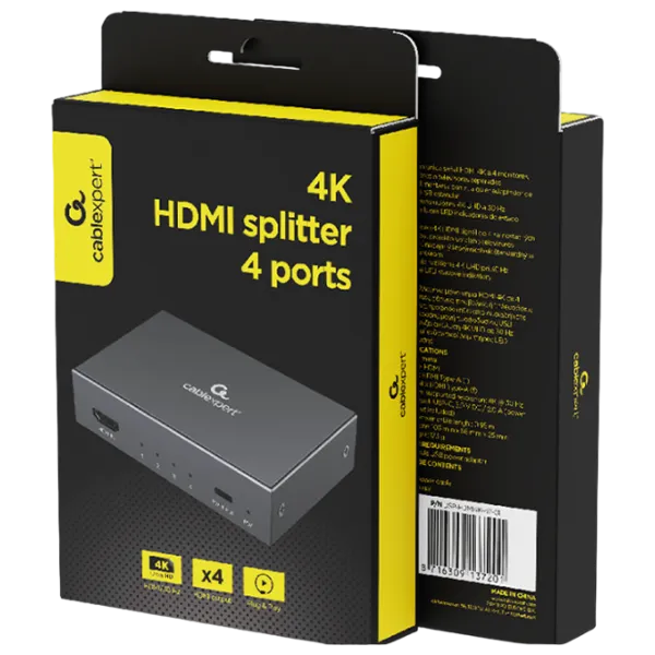 Adaptor Cablexpert DSP-HDMI4K-4P-01 USB Type-C / Black photo 3