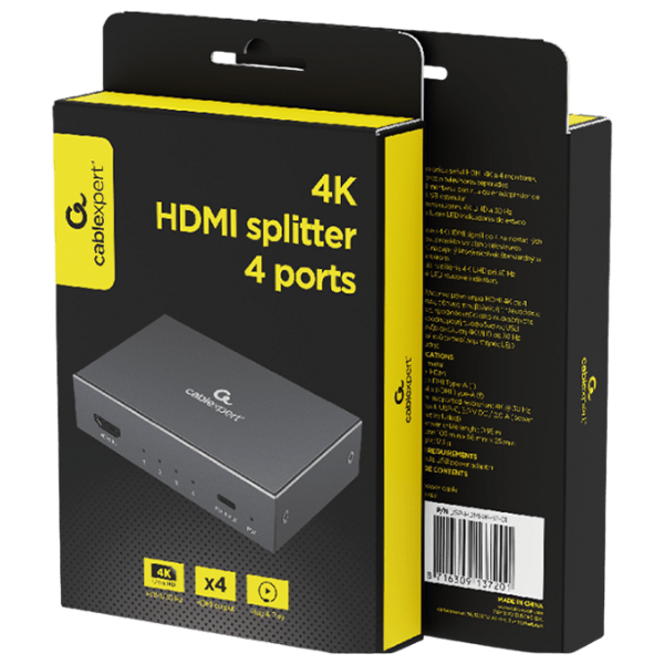 Adaptor Cablexpert DSP-HDMI4K-4P-01 USB Type-C / Black photo 3