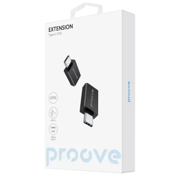 Adaptor Proove OTG Extension USB Type-C / Black photo 3