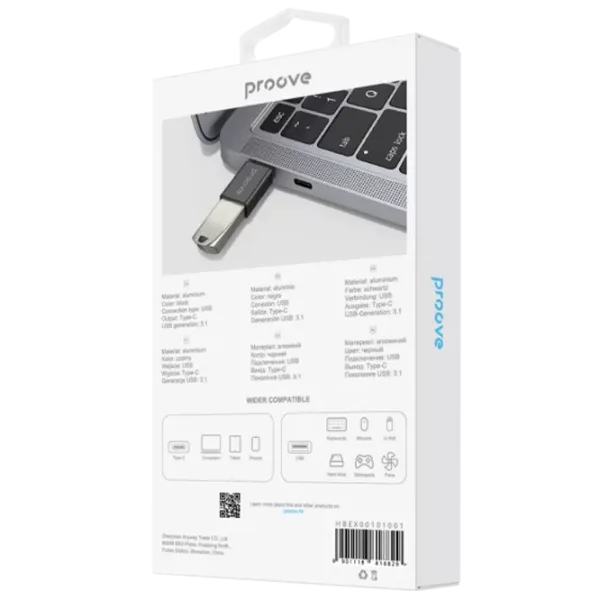 Adaptor Proove OTG Extension USB Type-C / Black photo 4