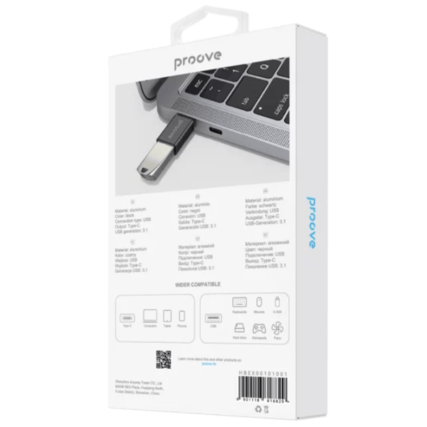 Adaptor Proove OTG Extension USB Type-C / Black photo 4