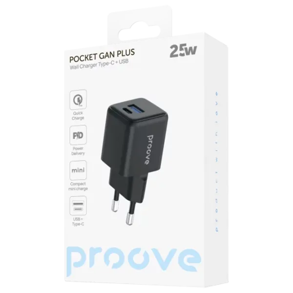 Сетевое зарядное устройство Proove Pocket GaN Plus 3 A / Черный photo 5