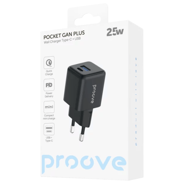 Сетевое зарядное устройство Proove Pocket GaN Plus 3 A / Черный photo 5
