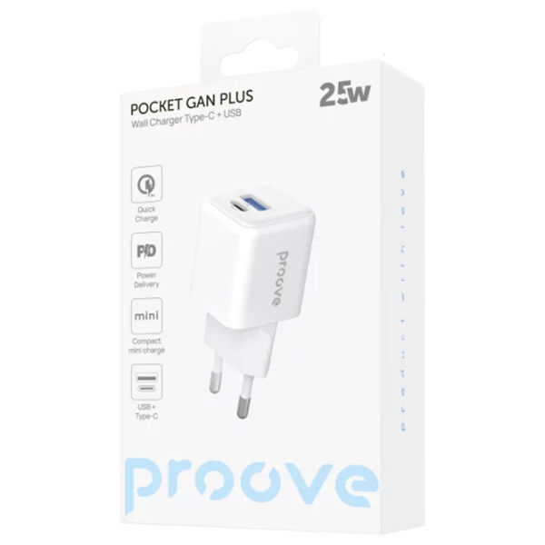 Сетевое зарядное устройство Proove Pocket GaN Plus 3 A / Белый photo 5