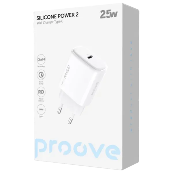 Сетевое зарядное устройство Proove Silicone Power 2 3 A / Белый photo 2