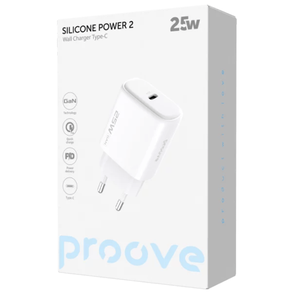 Сетевое зарядное устройство Proove Silicone Power 2 3 A / Белый photo 2