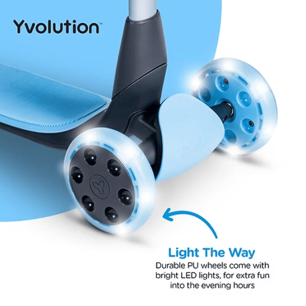 Детский трёхколёсный самокат Yvolution Glider Nua YV-101261 50 кг/ Синий photo 3