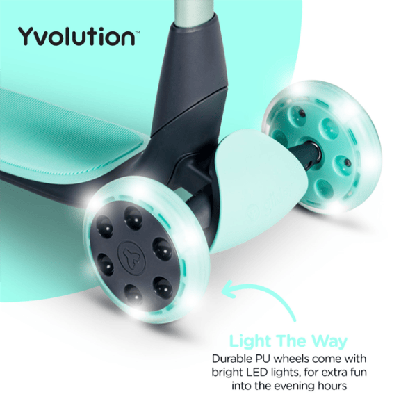 Trotinetă pentru copii cu trei roți Yvolution Glider Nua YV-101263 50 kg/ Green photo 2