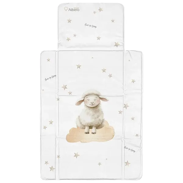 Saltea de înfăşat Albero Mio Sleeping Sheep 446 Unisex / 0+ / White photo 1