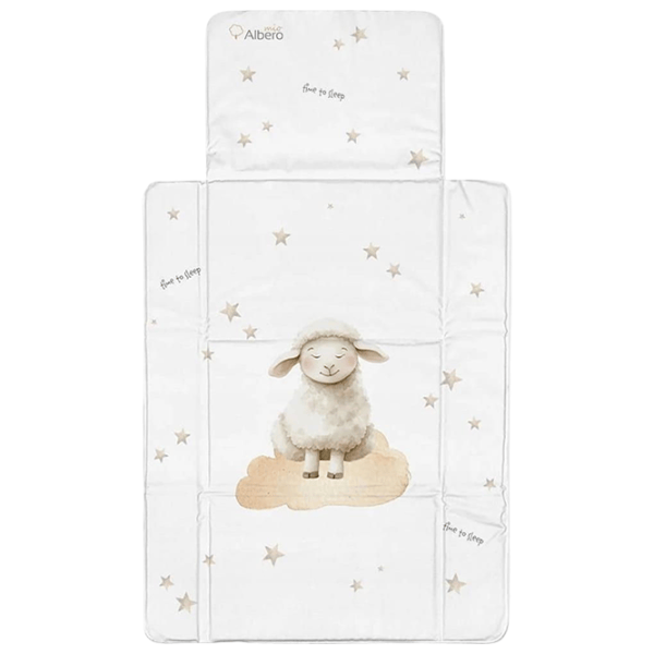 Saltea de înfăşat Albero Mio Sleeping Sheep 446 Unisex / 0+ / White photo 1