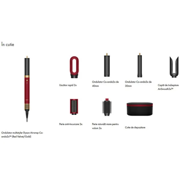 Uscător de păr Dyson HS09 Airwrap Co-anda 1700 W / Red photo 7