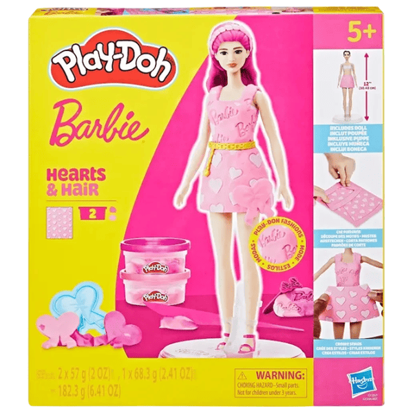 Plastilină Play-Doh Barbie Hearts And Hair Multicolor / 5+ photo 1