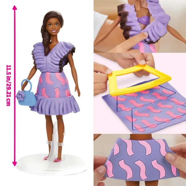 Plastilină Play-Doh Barbie Fashionista Ruffles Multicolor / 5+ photo 2