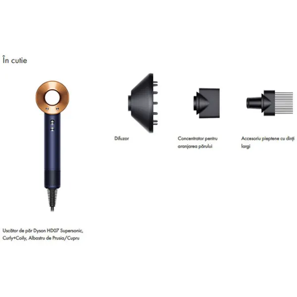 Uscător de păr Dyson HD07 1600 W / Blue photo 10
