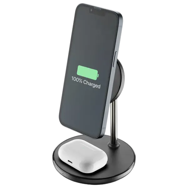 Беспроводная зарядка Cellularline MAGSF2IN1WIRK 2 A / Черный photo 1
