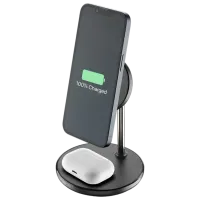 Беспроводная зарядка Cellularline MAGSF2IN1WIRK 2 A / Черный