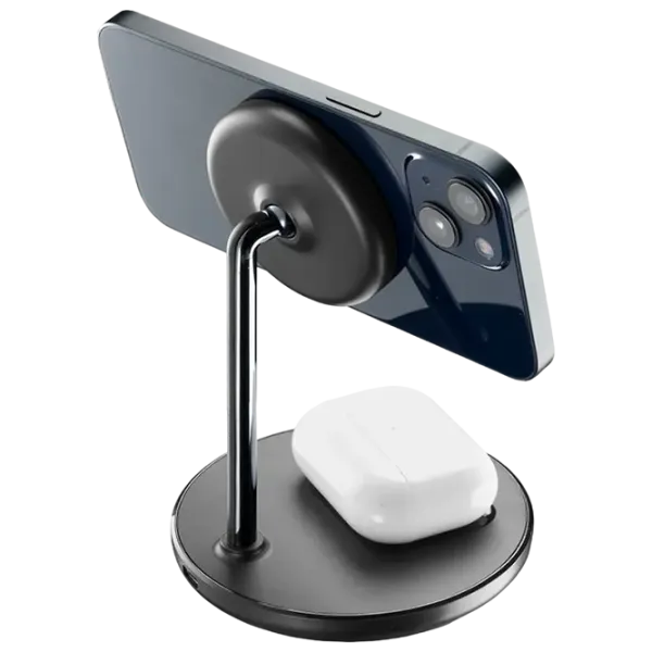 Беспроводная зарядка Cellularline MAGSF2IN1WIRK 2 A / Черный photo 2