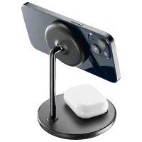 Încărcător wireless Cellularline MAGSF2IN1WIRK 2 A / Black photo 2