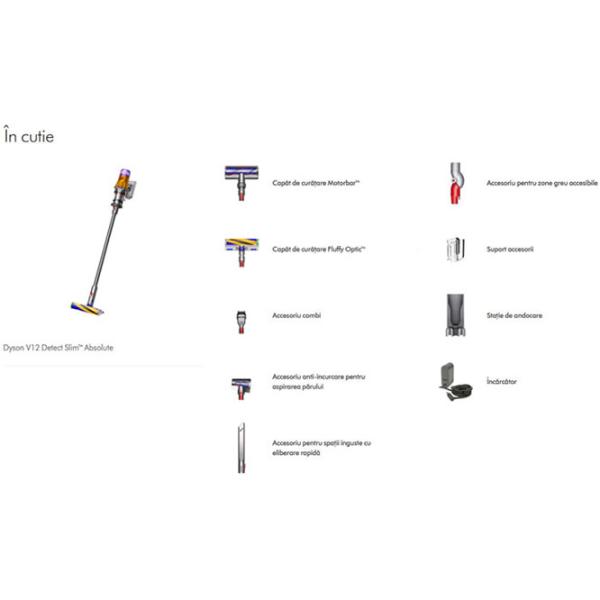 Вертикальный пылесос Dyson V12 Detect Slim Absolute 545 Вт / Violet Серый photo 9