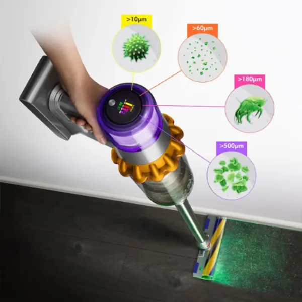 Вертикальный пылесос Dyson V15 Detect Absolute 610 Вт / Желтый Никель photo 12