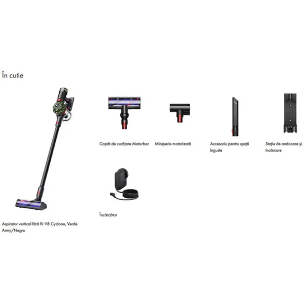 Aspirator vertical Dyson V8 Cyclone 465 W / Black Blue photo 8