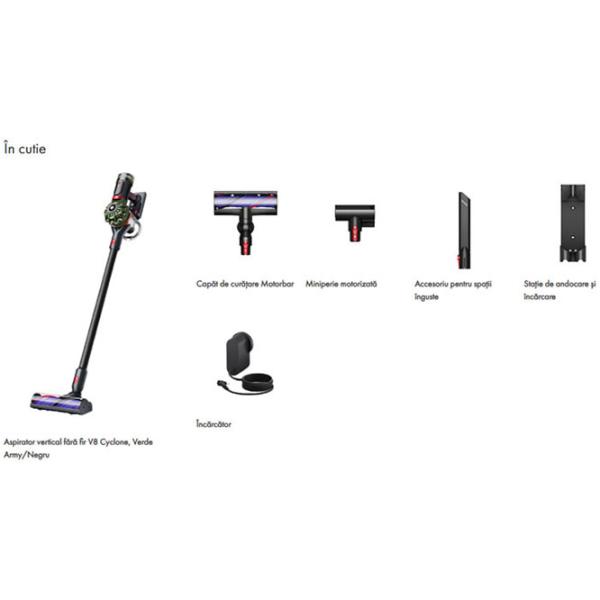 Aspirator vertical Dyson V8 Cyclone 465 W / Black Blue photo 8
