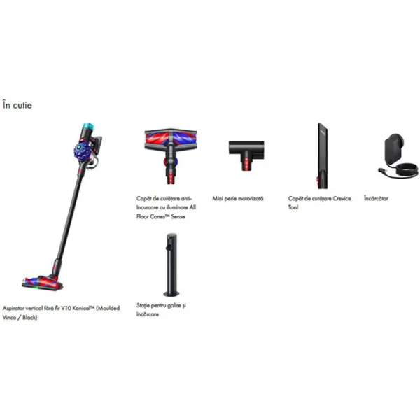 Вертикальный пылесос Dyson V10 Konical + Auto-empty Dok / Vinca Черный photo 10
