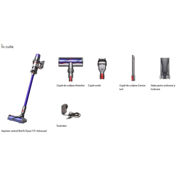 Aspirator vertical Dyson V11 Advanced 545 W / Gray Blue photo 14