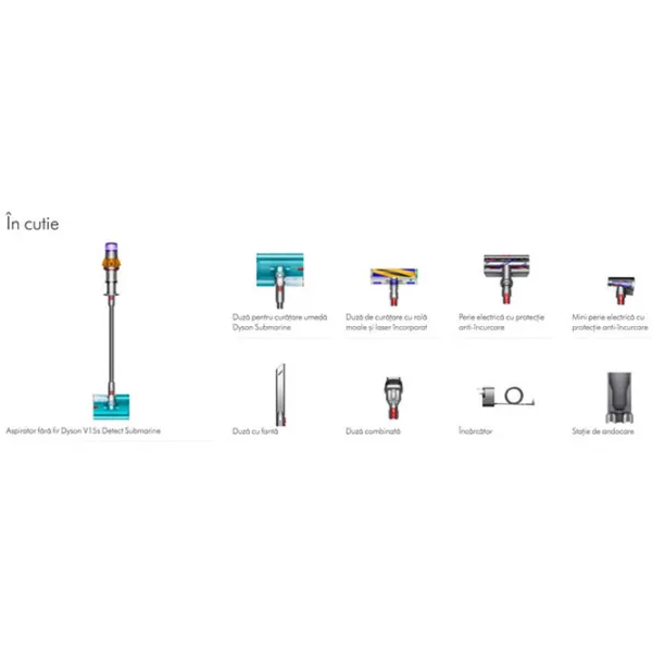 Aspirator vertical Dyson Gen5 Absolute Cordles SV23  / Nickel Blue photo 9