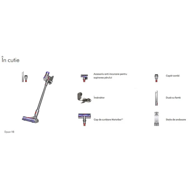 Вертикальный пылесос Dyson V8 2023  / Violet Серебряный photo 9