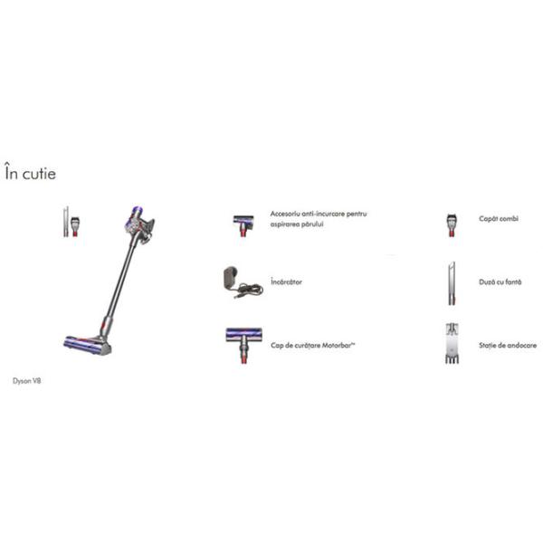 Вертикальный пылесос Dyson V8 2023  / Violet Серебряный photo 9