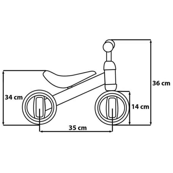 Bicicletă fără pedale Seven Stitch 12"  Plastic / Blue White photo 4