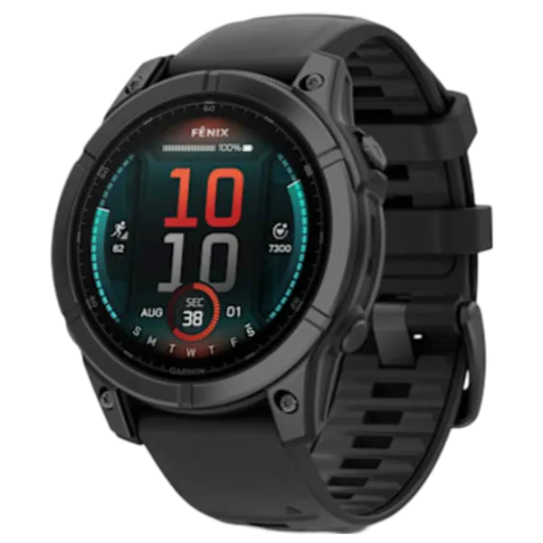 Ceas inteligent Garmin Fenix E  1.3" / 47 mm / Steel Gray - Black / 010-03025-01 photo 1