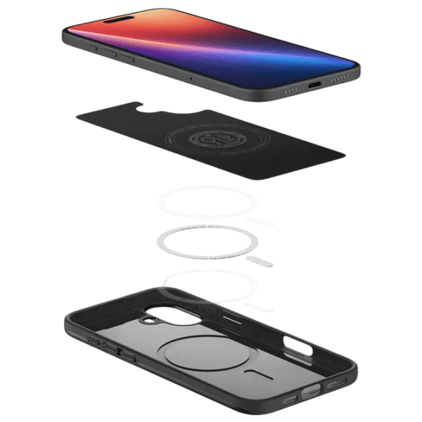 Husă pentru smartphone Apple iPhone 16 Spigen / MagSafe Back / TPU / Black Black photo 6