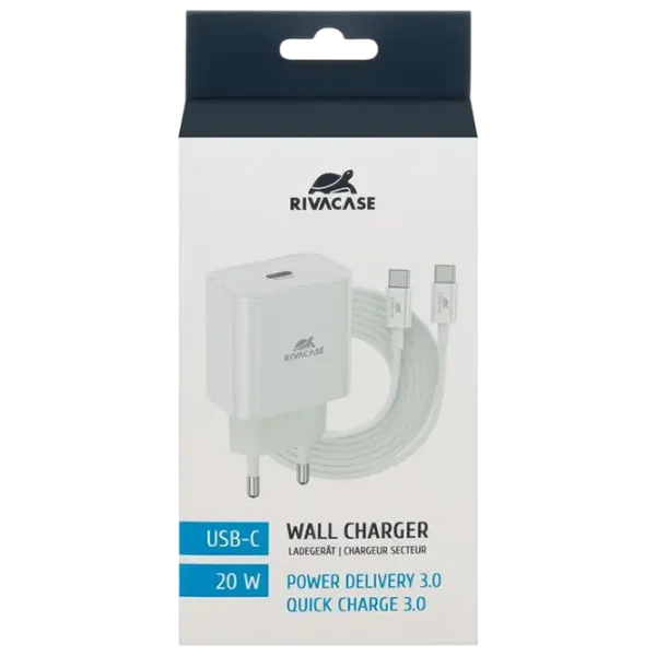 Încărcător de rețea RivaCase PS4101 WD4 3 A / White photo 2