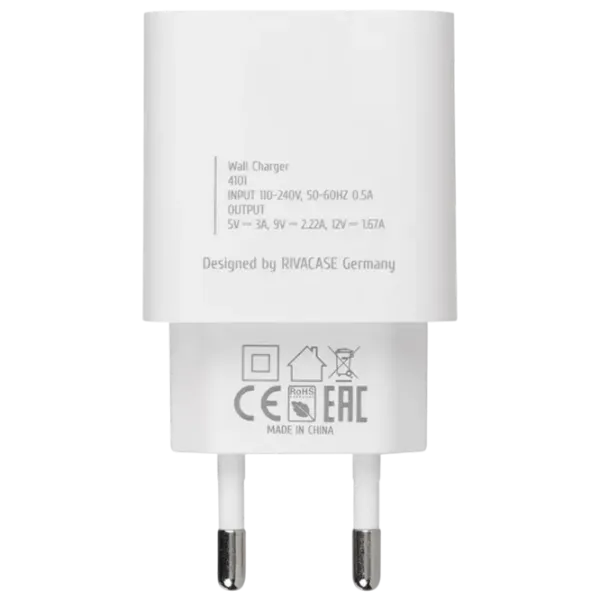Încărcător de rețea RivaCase PS4101 W00 3 A / White photo 7