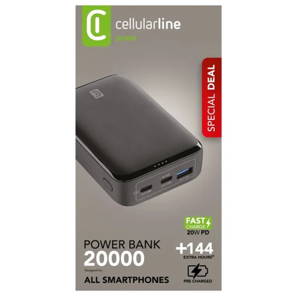 Power Bank Cellularline Essence Promo 20000 mAh/ Black photo 3