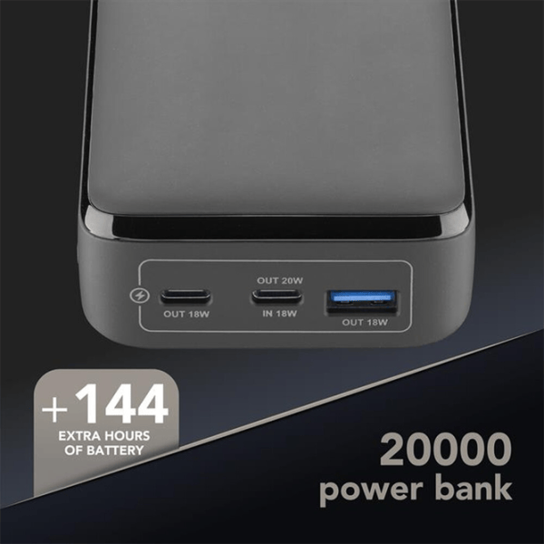Power Bank Cellularline Essence Promo 20000 mAh/ Black photo 4